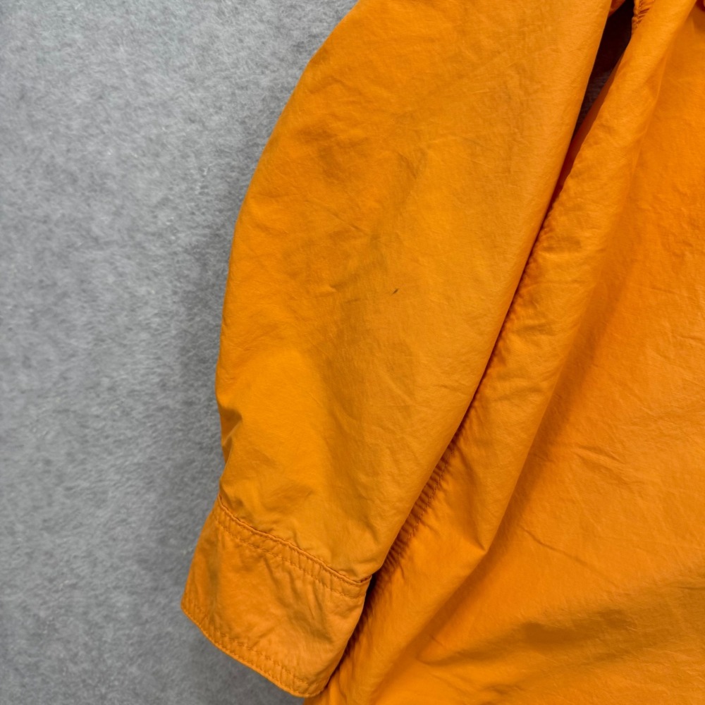 LL Bean Fishing Shirt Mens Medium Orange Long Sleeve Roll Tab Nylon Guide Angler - Picture 4 of 10